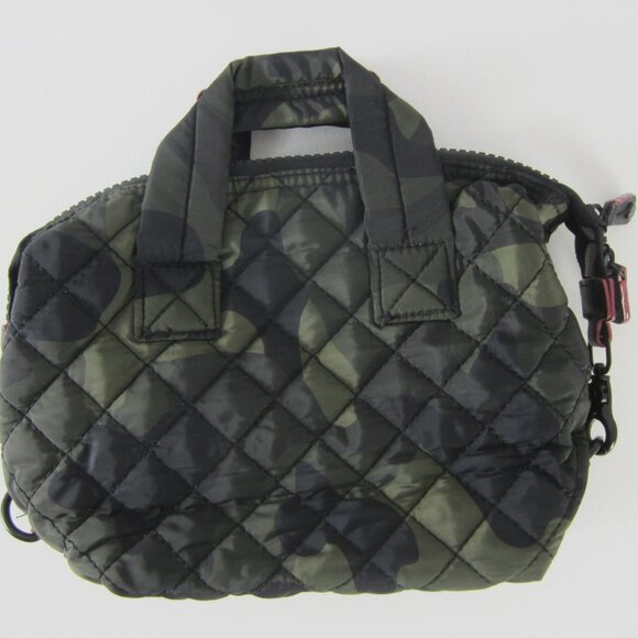 NEW BC Bags Womens Camo Olive Green Black Mini Quilted Bag Handbag Small NWT - Picture 4 of 15